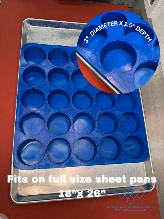 25 Round Cavity Silicone Mold -Moules rond en silicone à 25 cavités