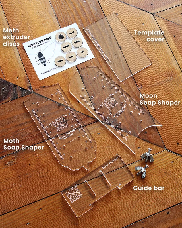 NOUVEAU Ensemble Moth & Moon (Acrylique) pour moules Winston & Walter de 2,5 po x 4,5 po