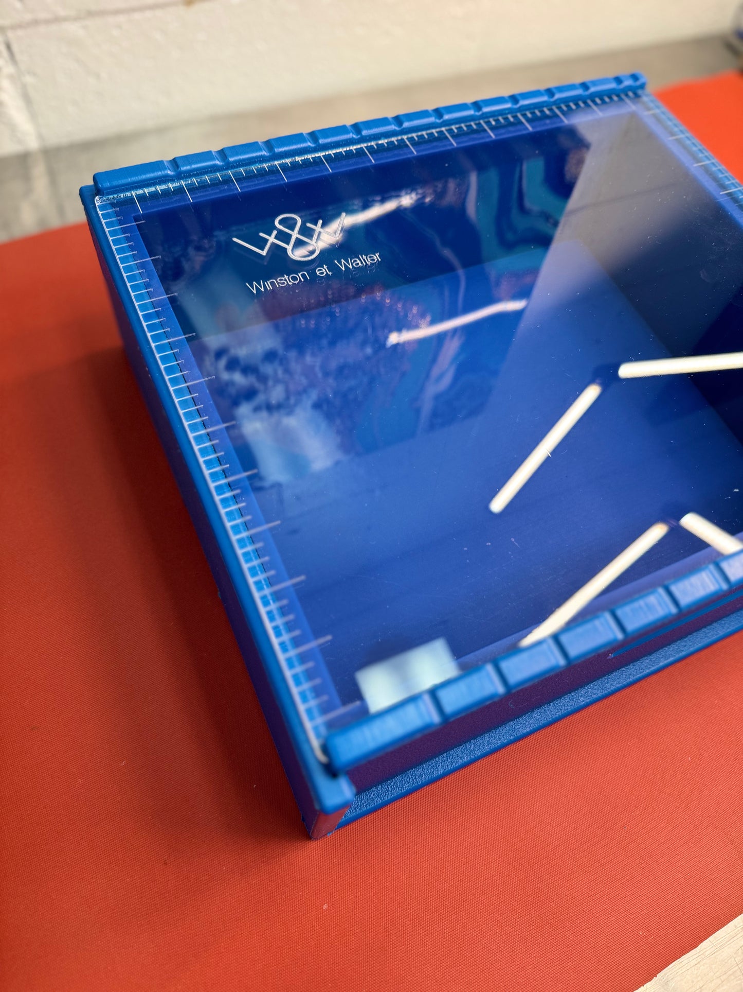 Schelli large HDPE slab soap mold with extra-thick blue silicone liner, 12.5 x 10.5 x 4 inches, Winston & Walter.