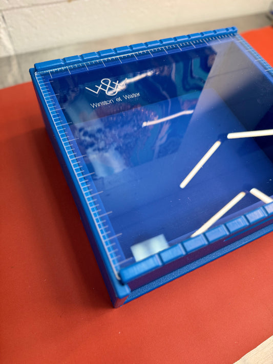 Schelli large HDPE slab soap mold with extra-thick blue silicone liner, 12.5 x 10.5 x 4 inches, Winston & Walter.