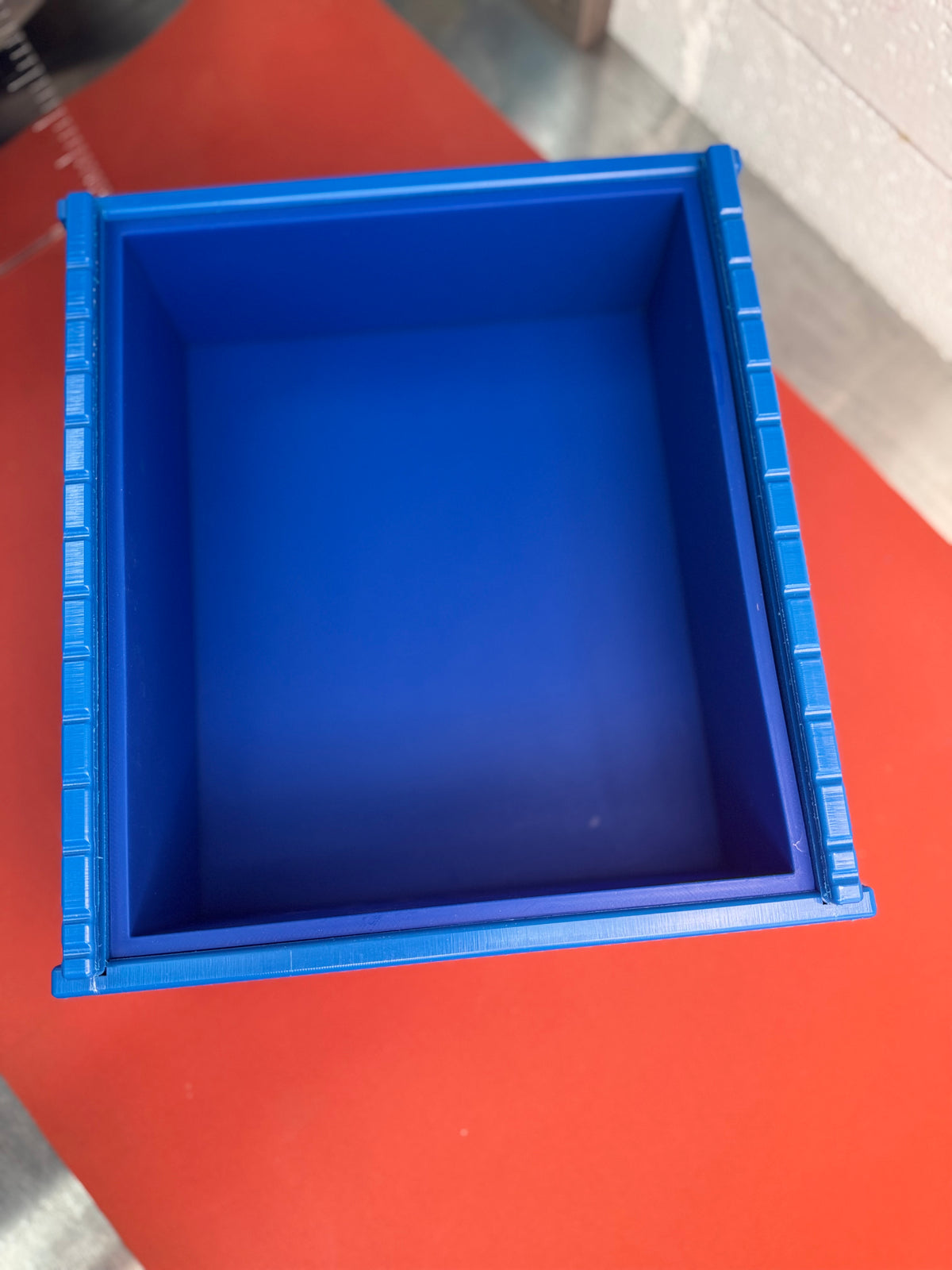 Schelli large HDPE slab soap mold with extra-thick blue silicone liner, 12.5 x 10.5 x 4 inches, Winston & Walter.