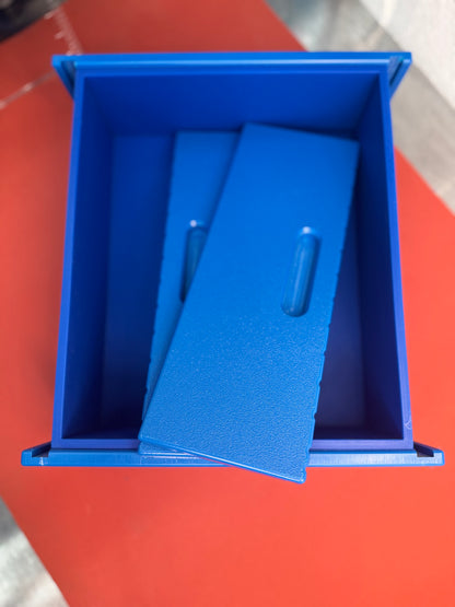 Schelli large HDPE slab soap mold with extra-thick blue silicone liner, 12.5 x 10.5 x 4 inches, Winston & Walter.