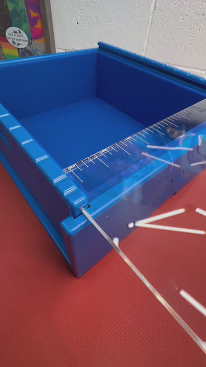 Schelli large HDPE slab soap mold with extra-thick blue silicone liner, 12.5 x 10.5 x 4 inches, Winston & Walter.