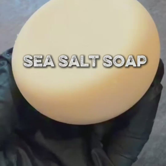 video showing the making of a sea salt soap